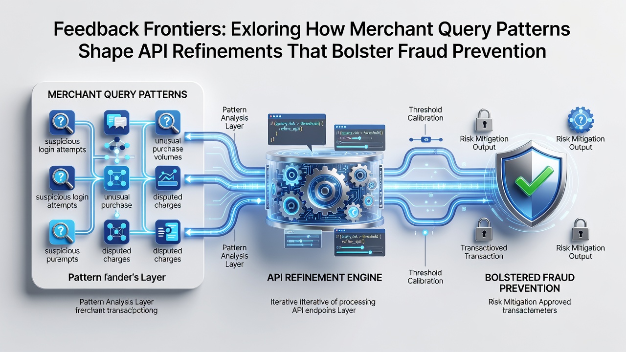 API integration flowchart illustrating fraud rule updates derived from merchant support queries